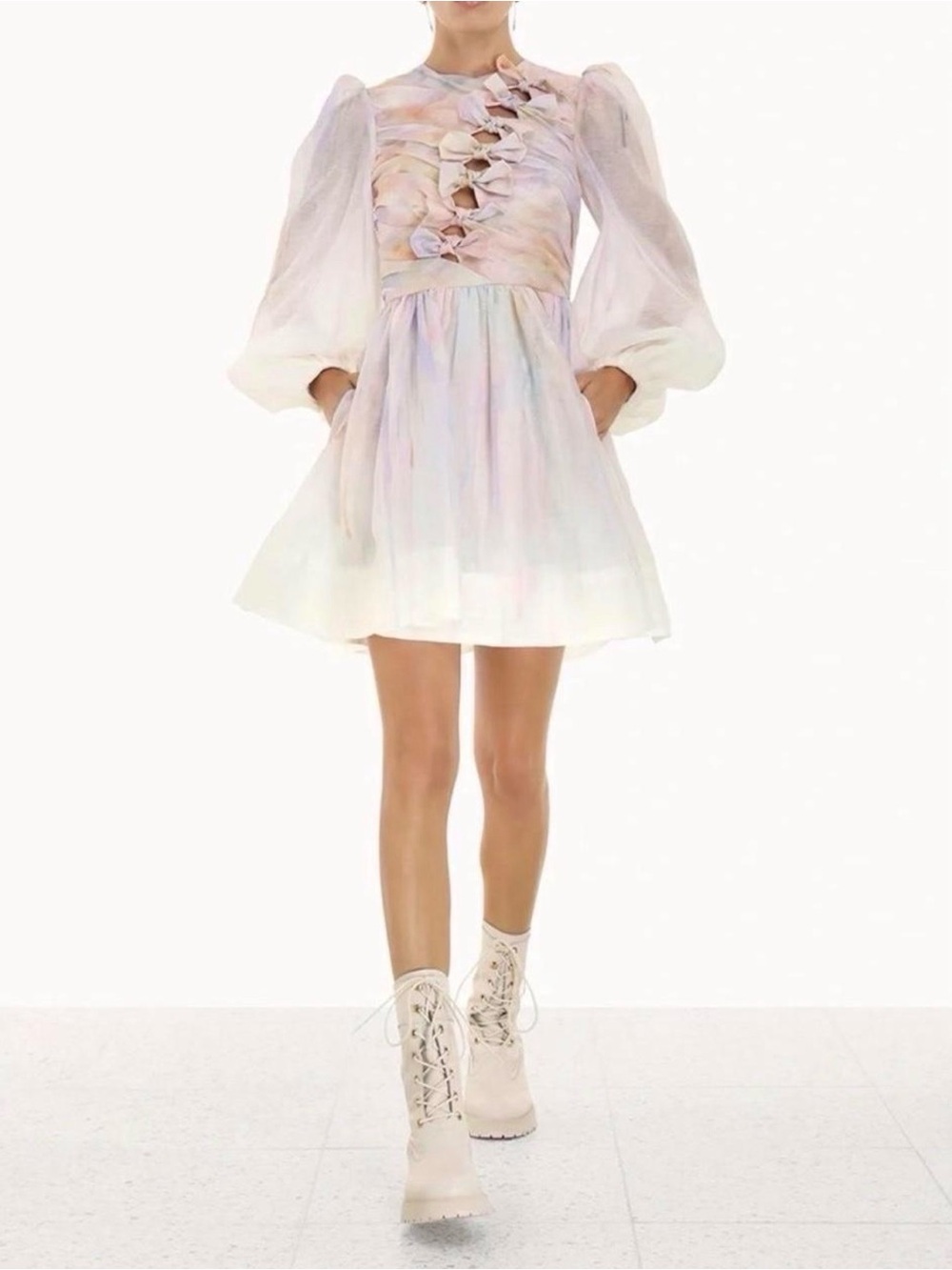 ZIMMERMANN Rhythmic Knot Mini Dress